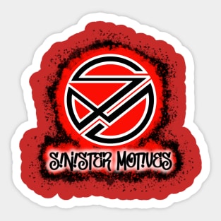 Sinister Motives logo red Sticker